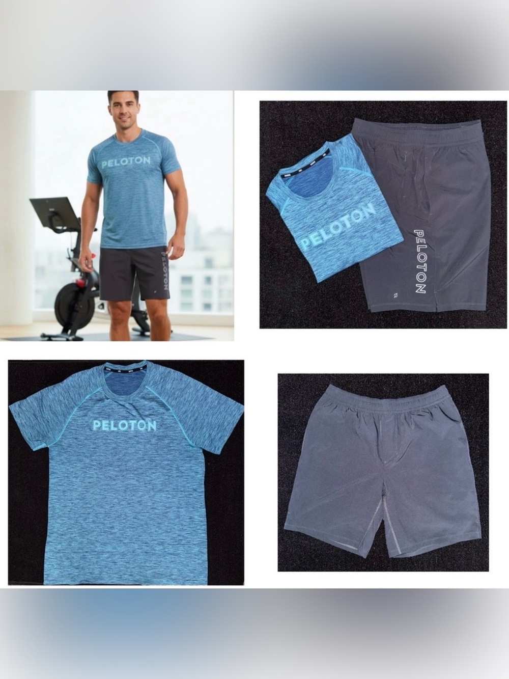 Peloton Rhone Men’s Athletic Bundle Top Shorts Set Large